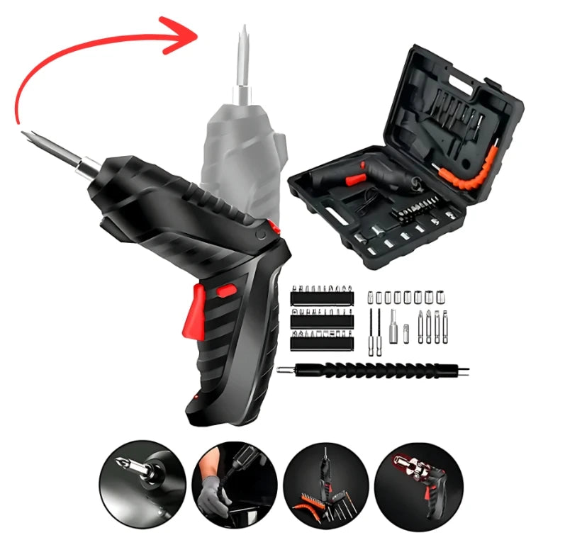 kit Parafusadeira/furadeira 48 Pçs À Bateria Carregador Usb (Dupla posição) Oferta especial