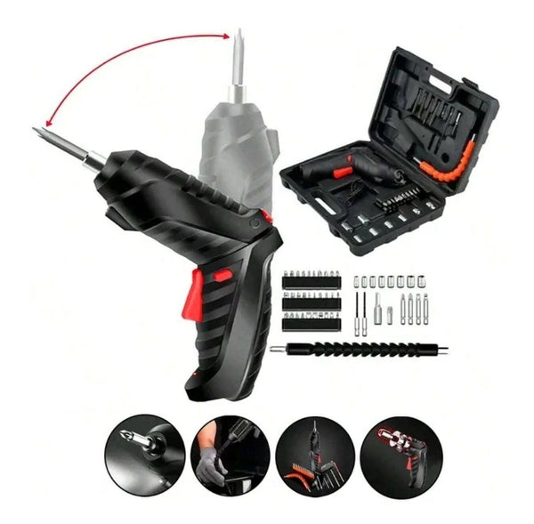 kit Parafusadeira/furadeira 48 Pçs À Bateria Carregador Usb (Dupla posição) Oferta especial