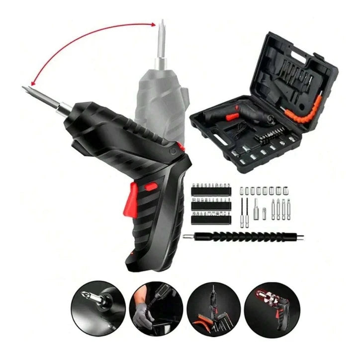 kit Parafusadeira/furadeira 48 Pçs À Bateria Carregador Usb (Dupla posição) Oferta especial