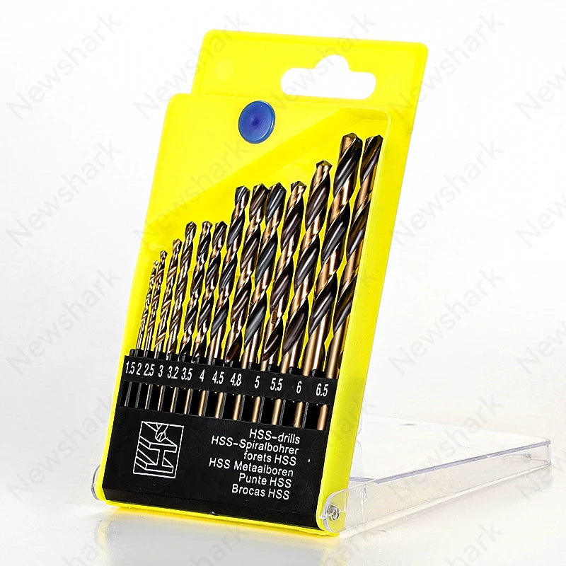 Kit 13 Broca de Aço titanio 1,5mm ate 6,5mm