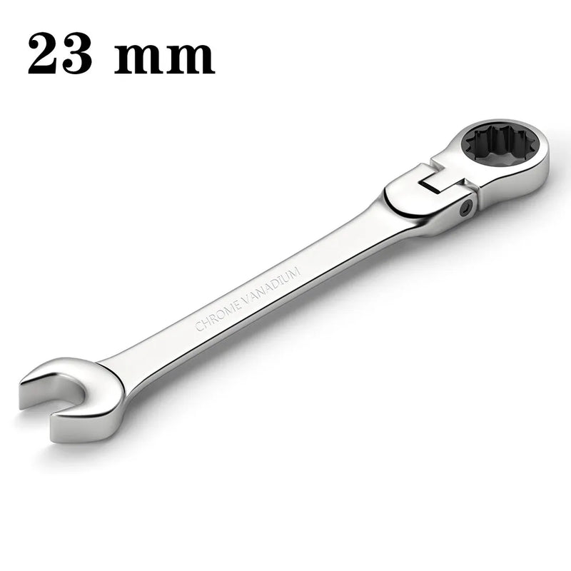 chave de catraca de cabeça flexível, 1 peça métrica 6-24mm chaves universais de aço cromo