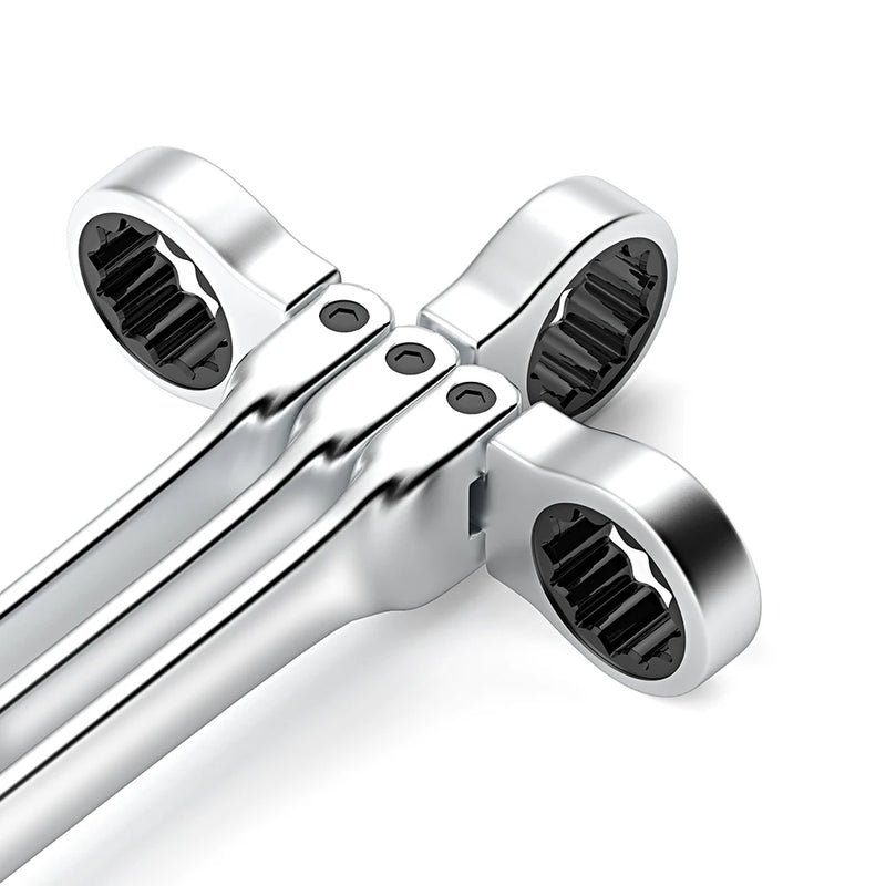 chave de catraca de cabeça flexível, 1 peça métrica 6-24mm chaves universais de aço cromo